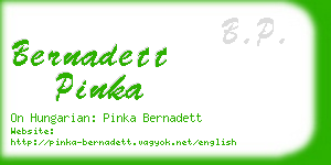 bernadett pinka business card